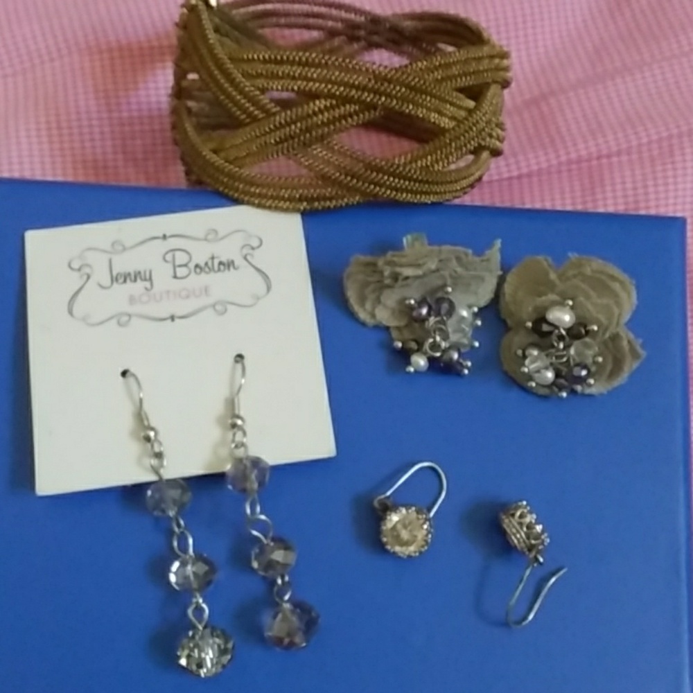 BUNDLE - 3 Earrings & Cuff Bracelet